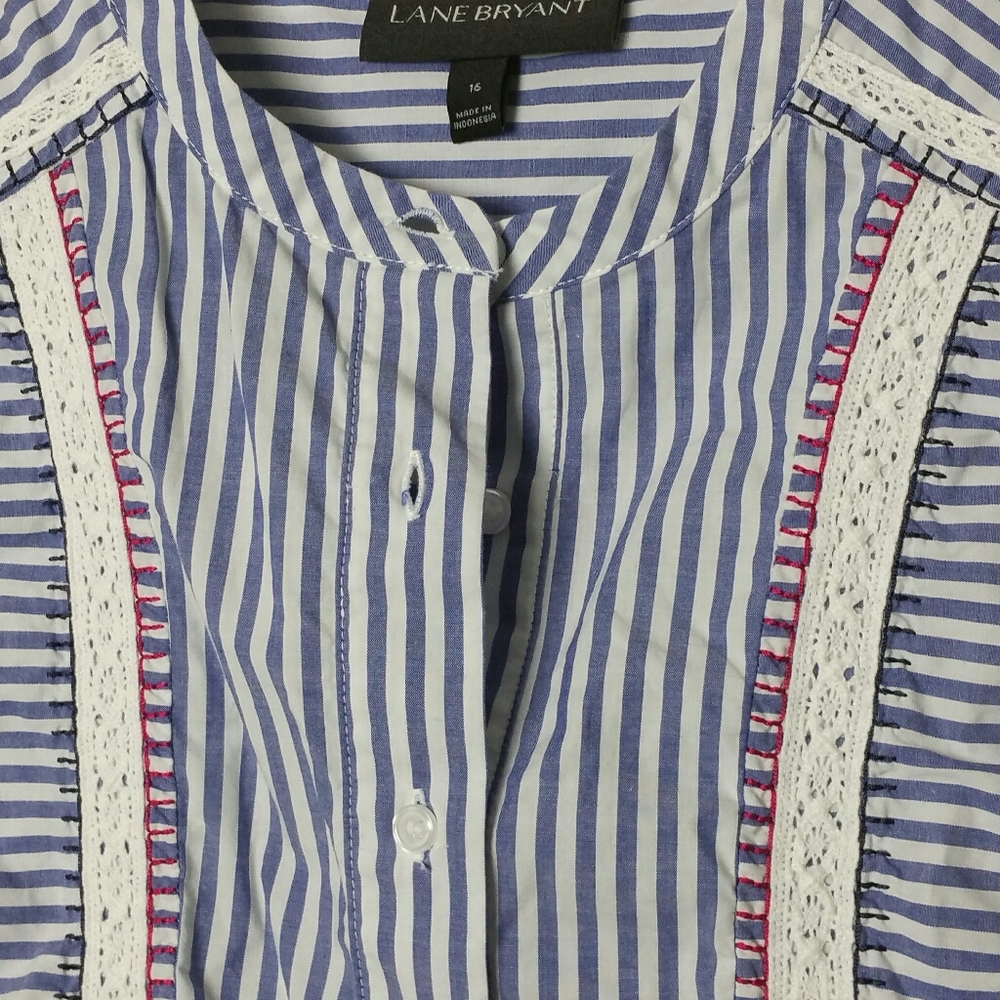 Lane Bryant Sleeveless Button Up Popover size 16 - Picture 3 of 8